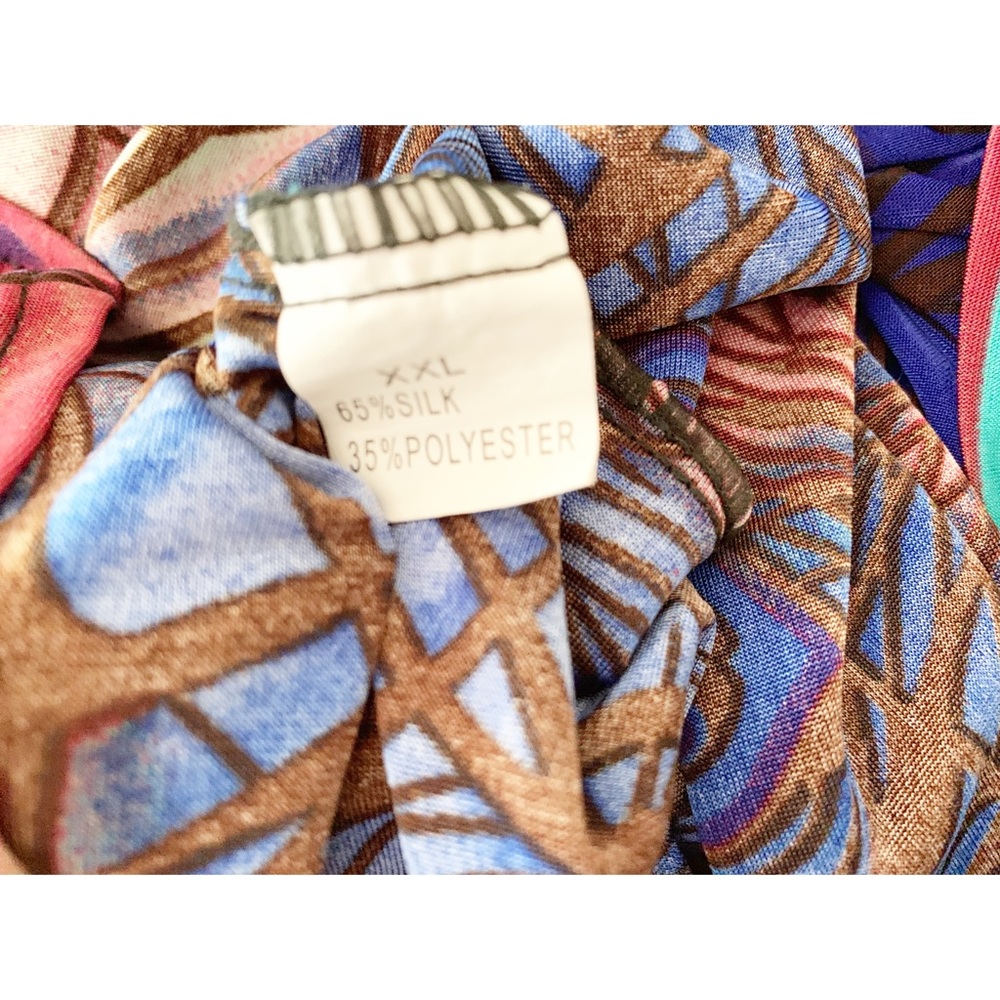 Multi color Peacock print Maxi Dress Size XXL - Picture 10 of 10